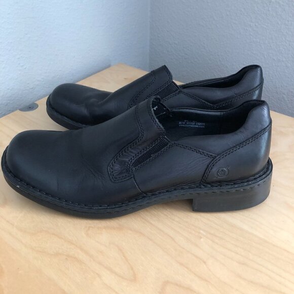 Vintage Y2K Born Chunky Square Tow Leather Loafers - Dark Academia - Picture 5 of 14